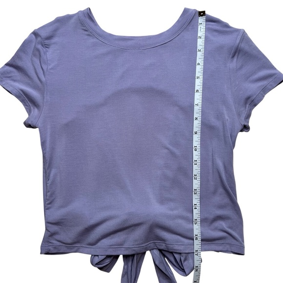 Blogilates Reversible Bow Back Short Sleeve Tee Lilac Purple Size M - Picture 7 of 8